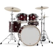 Resim Dw Drums 22" Design Series 4-parça Akustik Davul (Cherry Stain) 