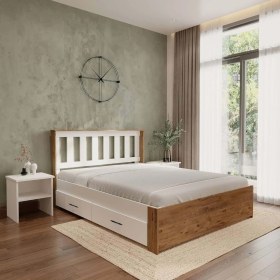 Resim Renazzo Stark Atlantik 2 Çekmeceli Kolay Kurulum Karyola - Çift Kişilik - 100X200 