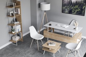 Resim LAGOMOOD İRONY POLY OFİS TAKIMI, MEŞE BEYAZ 