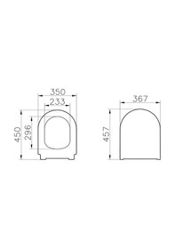 Resim 131-003-009 Vitra Integra Yavaş Kapanır Klozet Kapağı, Metal Menteşeli 