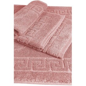 Resim 2 Li %100 Pamuklu Banyo Ayak Havlusu Gramajlı Konforlu Mürdüm 