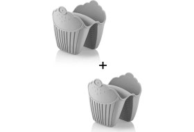 Resim Trend Home Life 2 Adet Silikon Fırın Eldiveni Tutucu Isı Yalıtımlı Mikrodalga Fırın Tencere Tepsi Tutmaç Seti Gri 