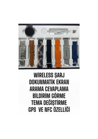 Resim Akıllı Saat 7 Kordonlu Yeni Nesil Arama Cevaplayan Çok Fonksiyonlu 