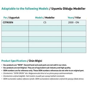 Resim Citroen C5 için Ön Kapı Cam Tamir Takımı-Sağ-Sol-SET 