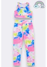 Resim My Kids Wear Kız Çocuk Çok Amaçlı Desenli Mayo & Spor Takımı 12447 Beyaz - Yeşil 