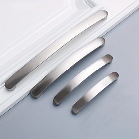 Resim Modern Brushed Aluminum Cabinet Handles - Tarzınızı Yükseltin ve Mutfaklarınızı Güncelleyin! 