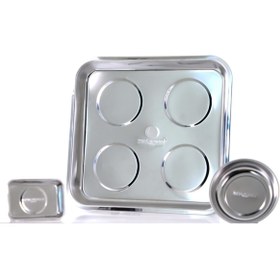 Resim Worldforce 3'lü Manyetik Alet Tutucu Paslanmaz Tepsi Seti 290x270mm Ve 95x65mm Ve 105mm Set 