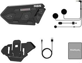 Resim 1 ADET Motosiklet Kaskı Interkom 1200 m BT Kulaklık Kablosuz Interkom Su Geçirmez Destek Ahizesiz Aramalar Otomatik Cevap Stereo 
