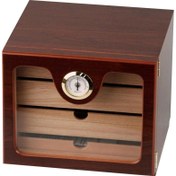 Resim Cedar 4 Raflı Humidor Puro Kutusu Kahve 60'S 