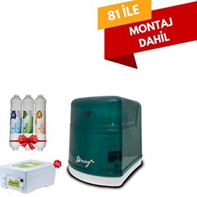 Resim Pera Water Stong Kapalı Kasa 7 Aaşamalı Ultra Alkali-extra Mineralli Pompalı Su Arıtma Cihazı 