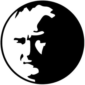 Resim habune Kemal Atatürk Yuvarlak İçinde Sticker 10 X 10 Cm 