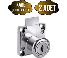Resim Kare Çekmece Kilidi Anahtarlı Dolap Mobilya Kilidi(Kare) 