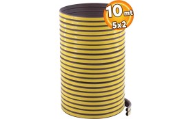 Resim Atmaca Yapışkanlı 5x2=10 Metre Kapı Pencere Bandı Fitili Soğuk İzolasyon Sızdırmazlık Kauçuk Bantları 