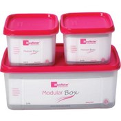 Resim Geseus Moon Star Modüler Hava Sızdırmaz Saklama Kabı-2,5lt 2x0,65lt-ms-08 
