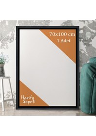 Resim Siyah Çerçeveli Tuval 70 x 100 CM Yatay & Dikey Profesyonel %100 Pamuk Boş Tablo 