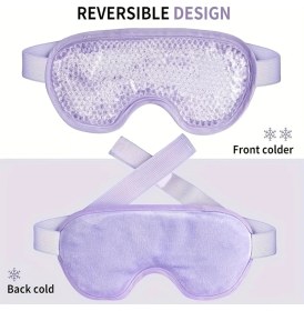Resim Sıcak ve Soğuk Boncuklu Buz Jeli Terapi Göz Maskesi (Mor) ( Lisinya ) 