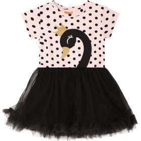 Resim Denokids Kız Çocuk Tüllü Abiye Elbise Siyah Renk Günlük Stil Özel Olay 