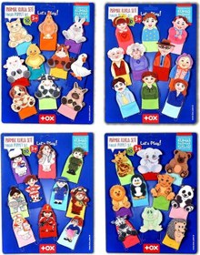 Resim 4 Set - 40 Parça Tox Meslekler, Aile Bireyleri, Evcil Ve Vahşi Hayvanlar Parmak Kukla T772 T782 T762 T752 