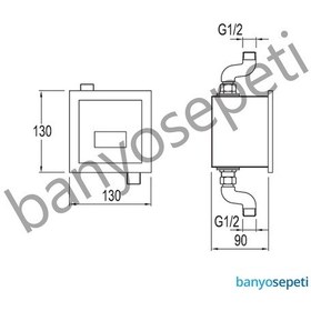 Resim Kale Compact Sıva Altı Pisuvar Yıkama Sistemi 