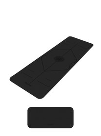 Resim Gymo Hizalamalı 6mm TPE Yoga Matı Pilates Minderi Diz Dirsek Koruyucu Matlı Set Siyah 