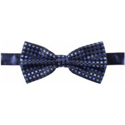 Resim Siyah Lacivert Renk Dokuma Desenli Papyon - /DP-708 Lacivert - Siyah 