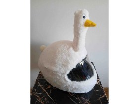 Resim Beta Peluş Ördek Kask Kılıfı Kask Süsü 