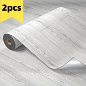 Resim 2 Adet Vintage Ahşap Desenli Vinil Zemin Kaplama Çıkartmaları, Kalınlaştırılmış Kaymaz Soyulabilir ve Yapışkanlı Karolar, Mutfak, Duvar Dekorasyonu, Tezgah Yenileme için Su Geçirmez ve Leke Tutmaz, Yatak Odası, Oturma Odası, Banyo, Yemek Odası Zemin Kaplaması, Ev Dekorasyonu Duvar Kağıdı by Cycleader 
