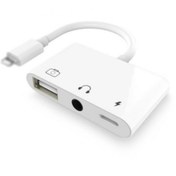 Resim Oem 3In1 Iphone-Ipad Lightning To Kulakılık ve Usb 