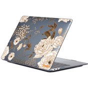 Resim Desenli MacBook Pro 15" A1707 / A1990 Koruyucu Laptop Kılıfı Altın Şakayık 