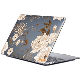 Resim Desenli MacBook Pro 15" A1707 / A1990 Koruyucu Laptop Kılıfı Altın Şakayık 