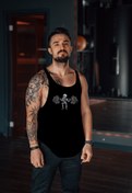 Resim Freeyez Gym Skeleton Gym Fitness Tank Top Sporcu Atleti 