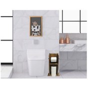 Resim Bk Home Doğal Masif Ahşap Tuvalet Kağıtlığı Ve Dekoratif Retro Ah (551052233) 