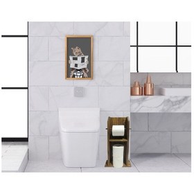 Resim Bk Home Doğal Masif Ahşap Tuvalet Kağıtlığı Ve Dekoratif Retro Ah (551052233) 