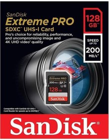 Resim Sandisk Extreme Pro 128gb 200mb/s Sdxc Hafıza Kart - 