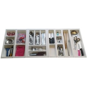 Resim Mutfak, Modüler Kaşıklık Seti, Beyaz, 104 x 48 cm (Enden-Boydan 3,5 cm Kesilebilir) 