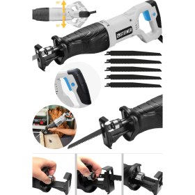 Resim Steiner Alman Turbo 3001 Devir Ayarlı Tilki Kuyruğu Bakır Sargı Motor Kemik Tuğla Beton Kesme Makinesi 