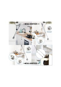 Resim Mutfak Dolap Kapak Amortisörü 120n Gazlı Piston Gri 