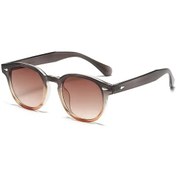 Resim Jnpcxı Retro Yuvarlak Güneş Gözlüğü Uv400 Kadın Erkek Moda Aksesuar Mavi 