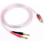Resim Hoparlör Kablosu - 1 Rca - 2 Banana Kaliteli - 5 Metro 