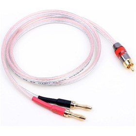 Resim Hoparlör Kablosu - 1 Rca - 2 Banana Kaliteli - 5 Metro 