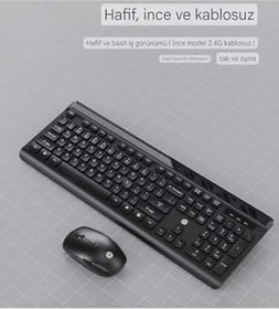Resim Hp Cs500 Kablosuz Klavye Mouse Set Kombo İngilizce 