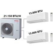 Resim Toshiba RAS-2M18G3AVG-TR 1 Dış + 2 İç Ünite (13+13) Multi Inverter Klima 