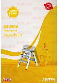 Resim Safir Serisi 3+3 Basamaklı Çift Çıkışlı %100 Alüminyum Merdiven Ev Bahçe Ofis Kullanımına Uygun 1 Adet 