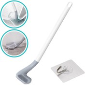 Resim RiverWorld River World Golf Sopası Tasarımlı Silikon Wc Klozet Mutfak Temizlik Fırçası Kanca Hediyeli 