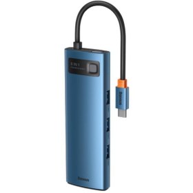 Resim Baseus Metal Gleam 8in1 Multifonksiyonel Hub Dock Station 