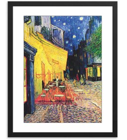 Resim AS TİCARET Çerçeveli Tablo Van Gogh The Cafe Terrace At Night Kafe Terasta Gece 