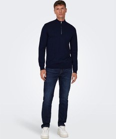 Resim Only & Sons Onswyler Lıfe Reg 14 Half Zıp Knıt Noos Erkek Blue Kazak - 22021264 Blue 