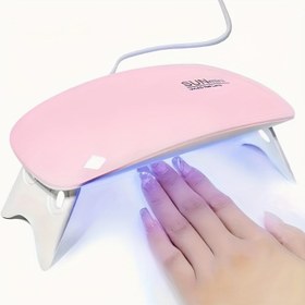 Resim 6/LED Ampulli Taşlı Taşınabilir Mini Manikür Lambası - Pembe ve Beyaz, USB ile Çalışan, Katlanabilir Tasarım, Jel Cila ve Kurutma için Uygun - El & Ayak Bakımı İçin İdeal Seçim 