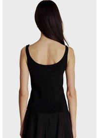 Resim Brooks Brothers Omzu Tokalı Rayon Triko Atlet Bayan Elbise Bbss26fkt003112 Siyah 