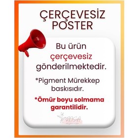 Resim Çerçevesiz Poster, Yeşil Yaprak Temalı Dijital Baskı Poster, Ev, Ofis, Salon Dekorasyon 